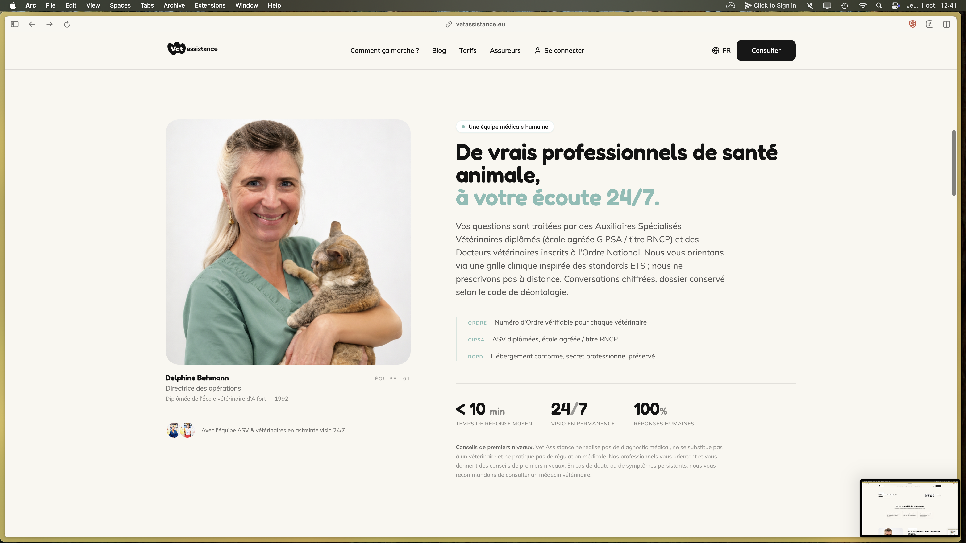 Vetassistance · Visio 24/7